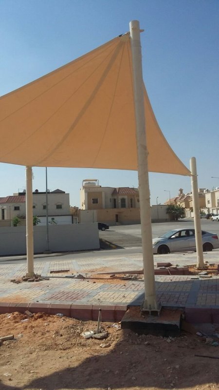 مظلات شد إنشائي المدينة المنورة – تصميم وتركيب مظلات قماشية للمشاريع
